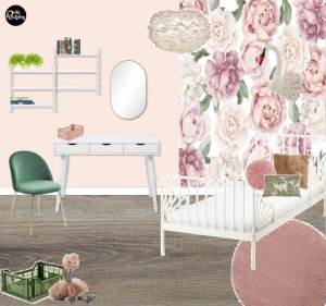 Moodboard meisjeskamer alternatief prinses The Restyling